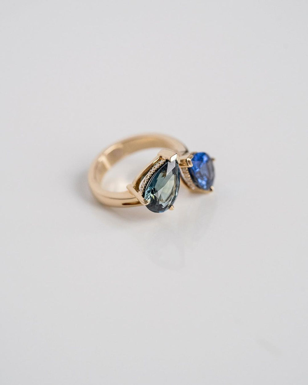 Toi Et Moi Two Pear Cut Labgrown Engagement Ring