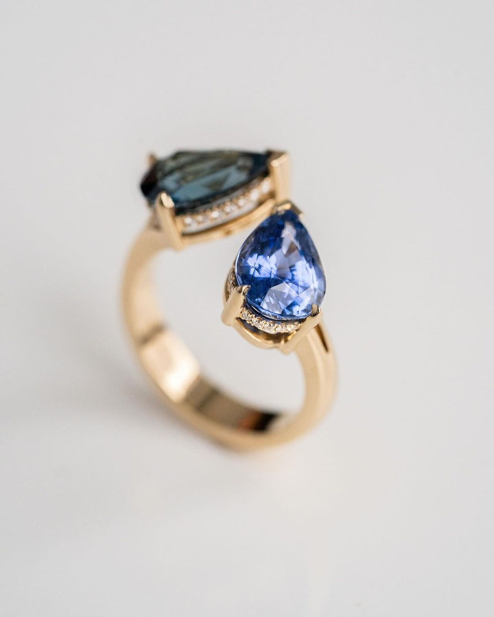 Toi Et Moi Two Pear Cut Labgrown Engagement Ring