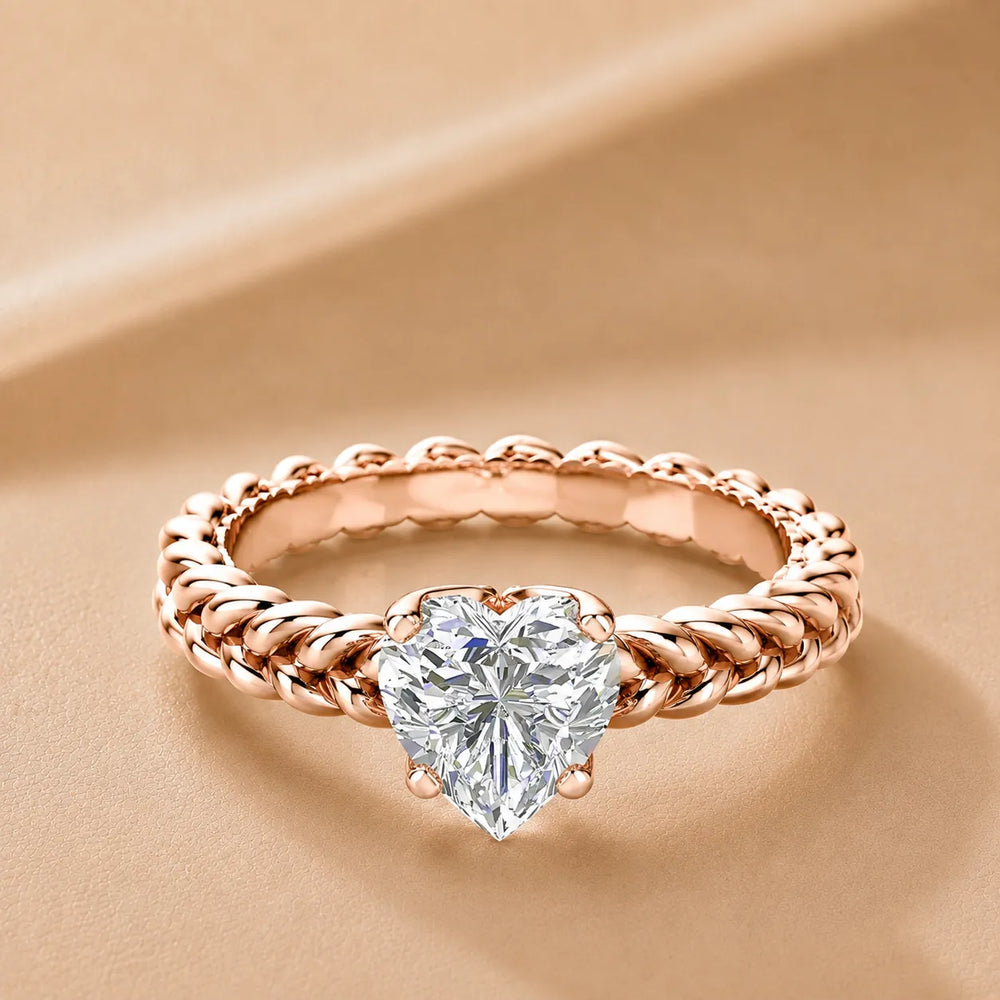 Vintage-Inspired Solitaire Ring with Twisted