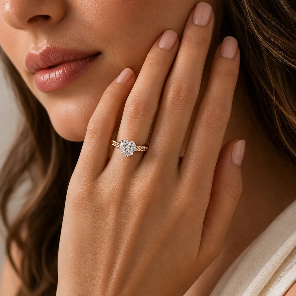 Vintage-Inspired Solitaire Ring with Twisted