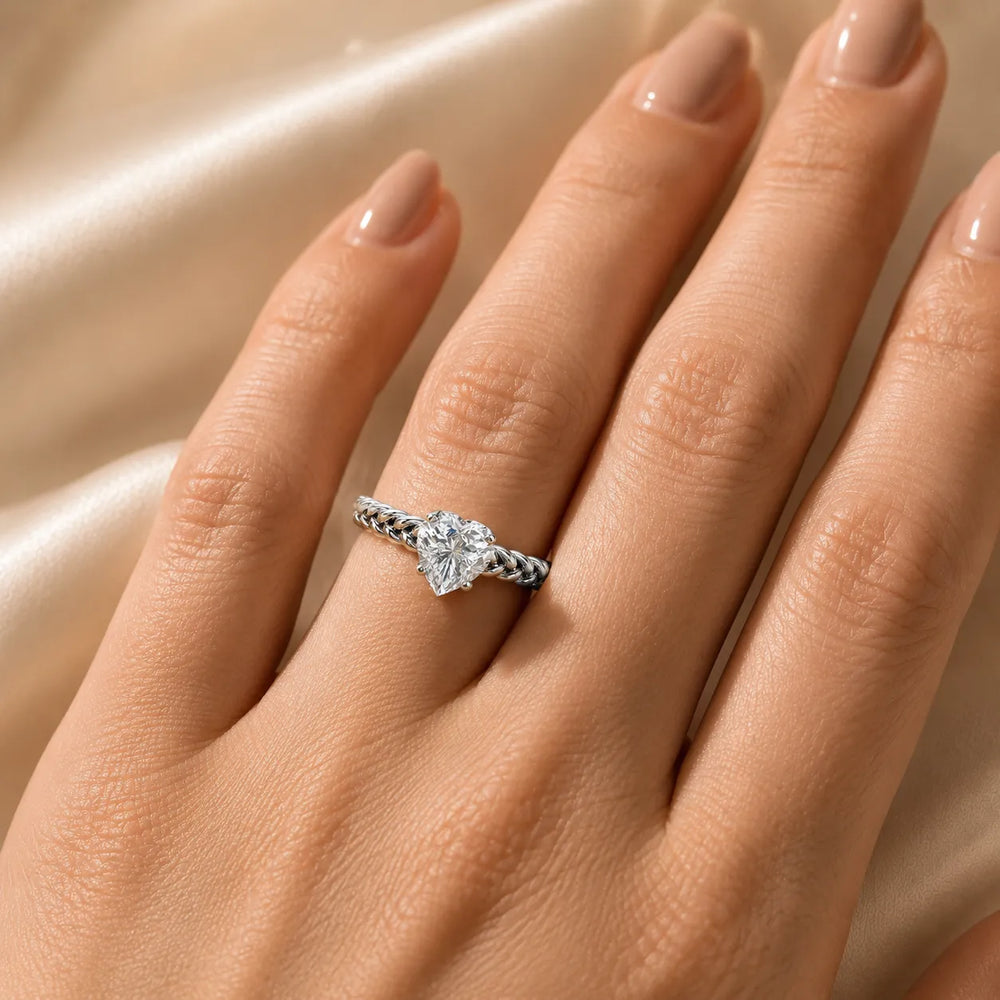 Vintage-Inspired Solitaire Ring with Twisted