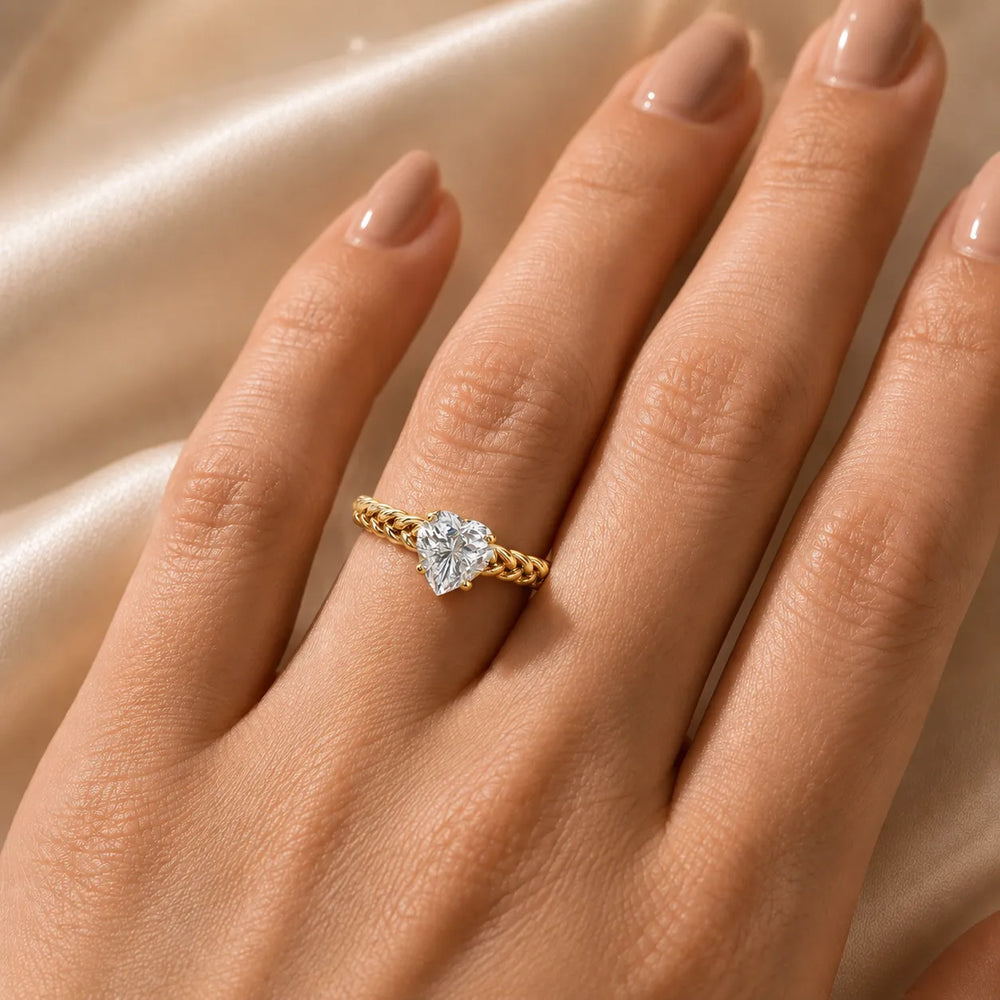 Vintage-Inspired Solitaire Ring with Twisted