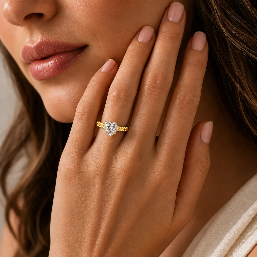 Vintage-Inspired Solitaire Ring with Twisted