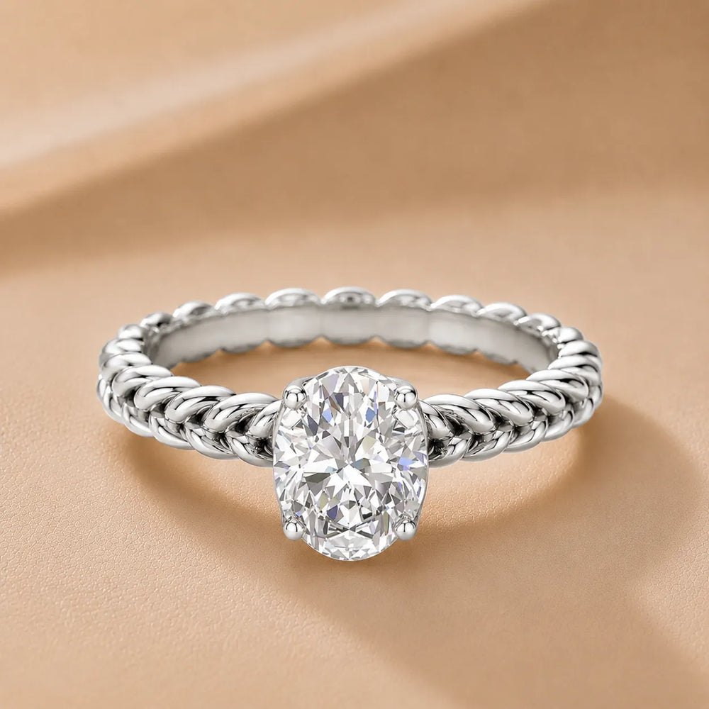 Vintage-Inspired Solitaire Ring with Twisted
