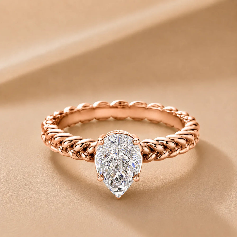 Vintage-Inspired Solitaire Ring with Twisted
