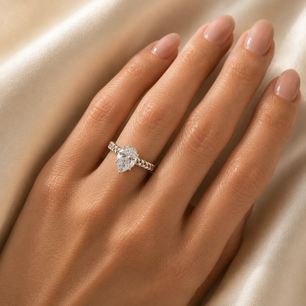 Vintage-Inspired Solitaire Ring with Twisted