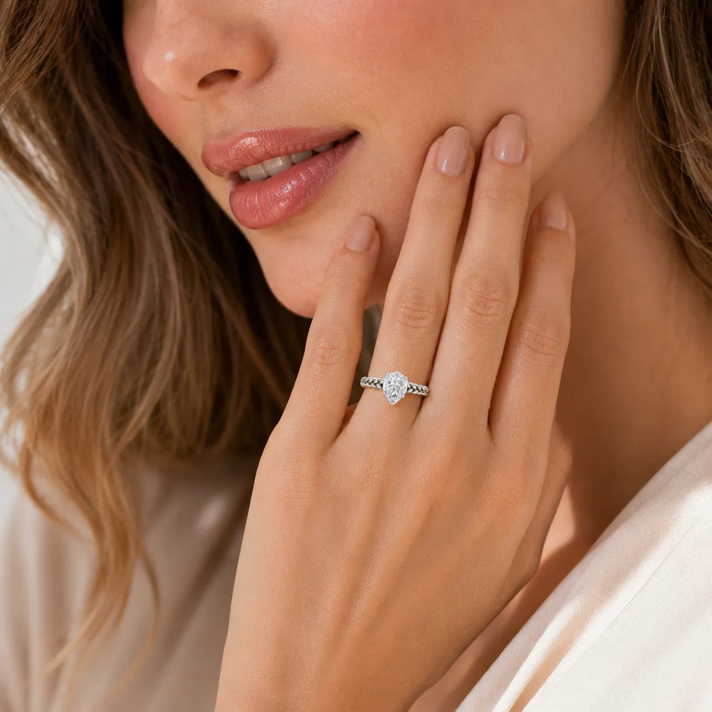 Vintage-Inspired Solitaire Ring with Twisted