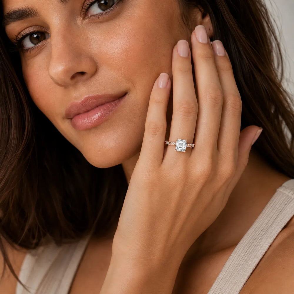 Cushion Cut Twisted Engagement Ring