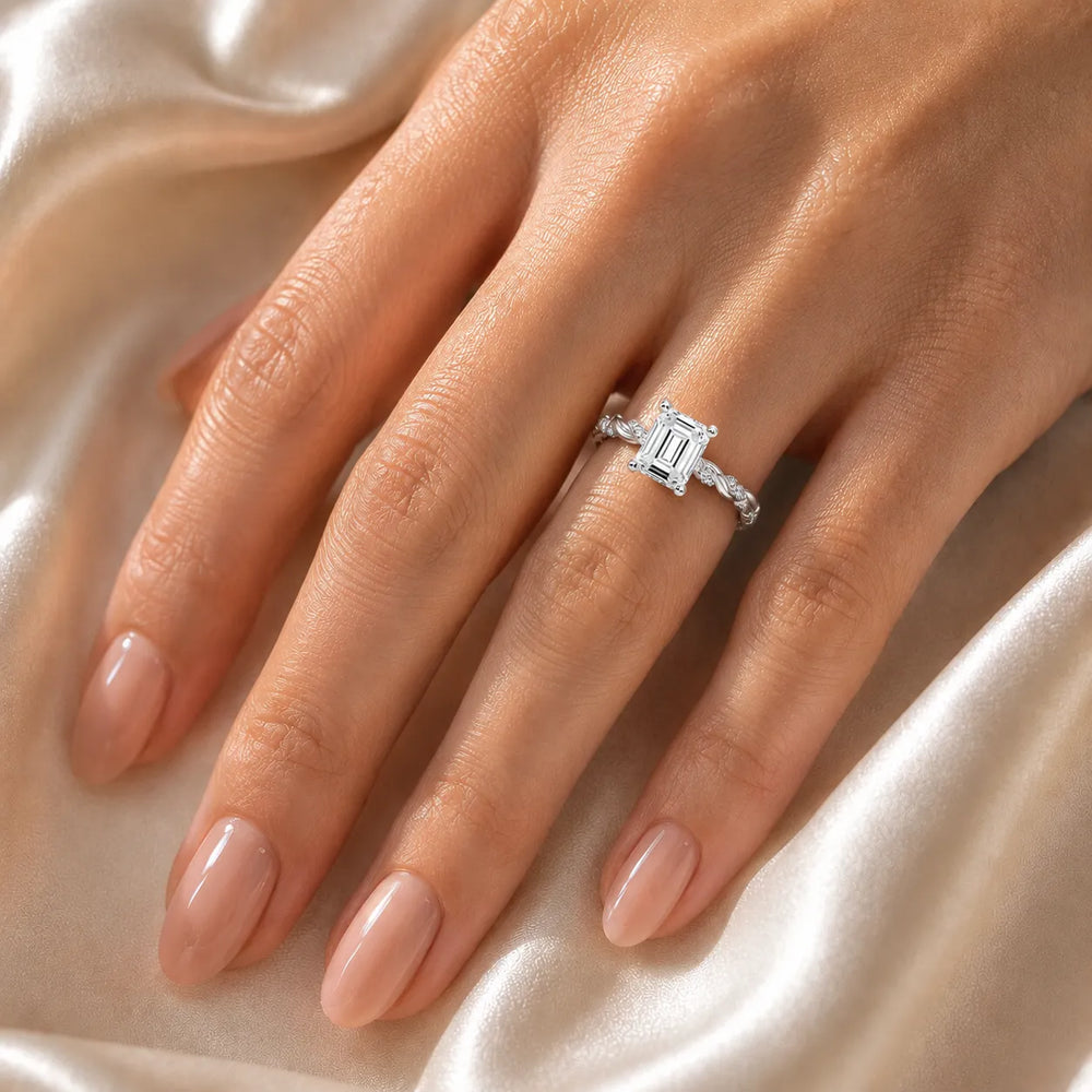 Cushion Cut Twisted Engagement Ring