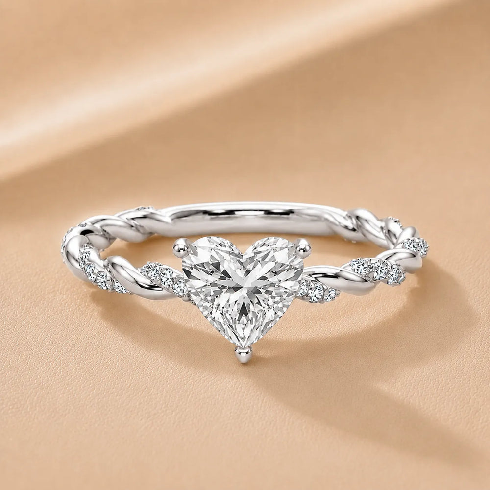 Cushion Cut Twisted Engagement Ring