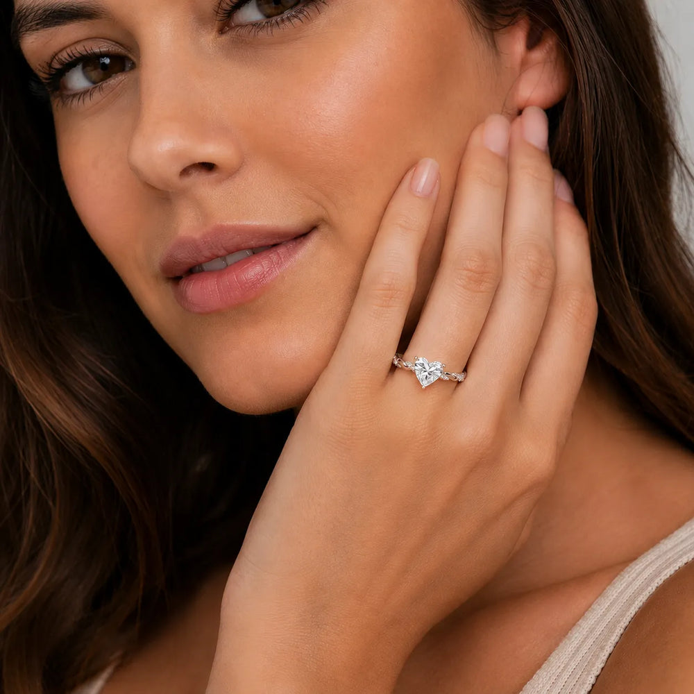 Cushion Cut Twisted Engagement Ring