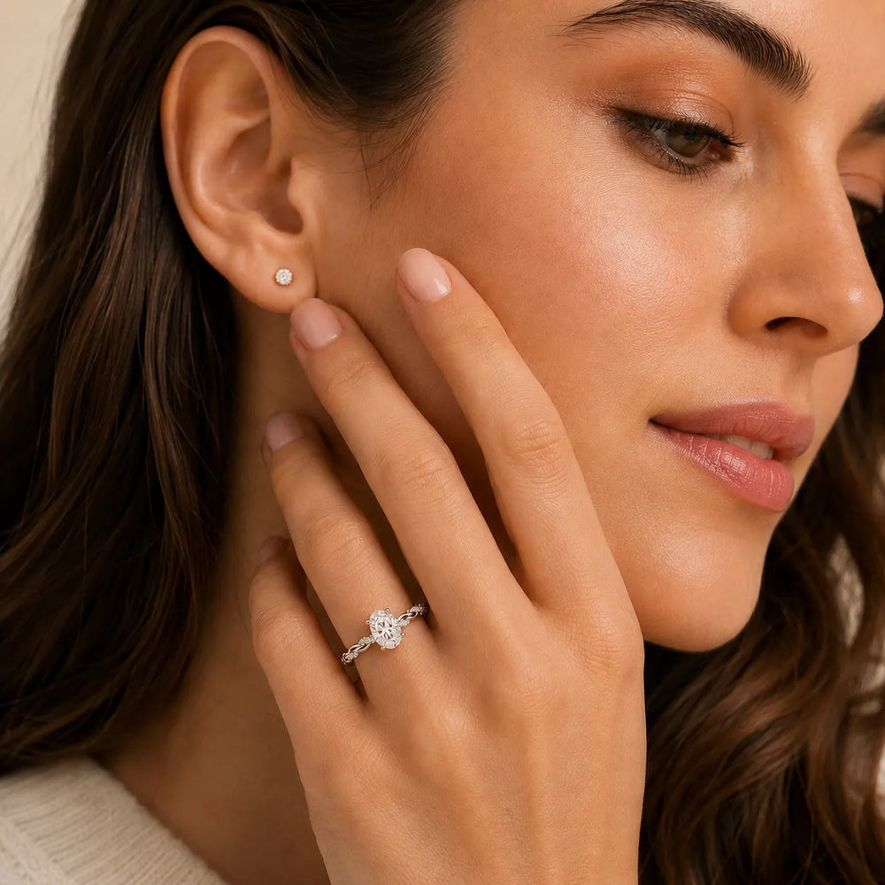 Cushion Cut Twisted Engagement Ring