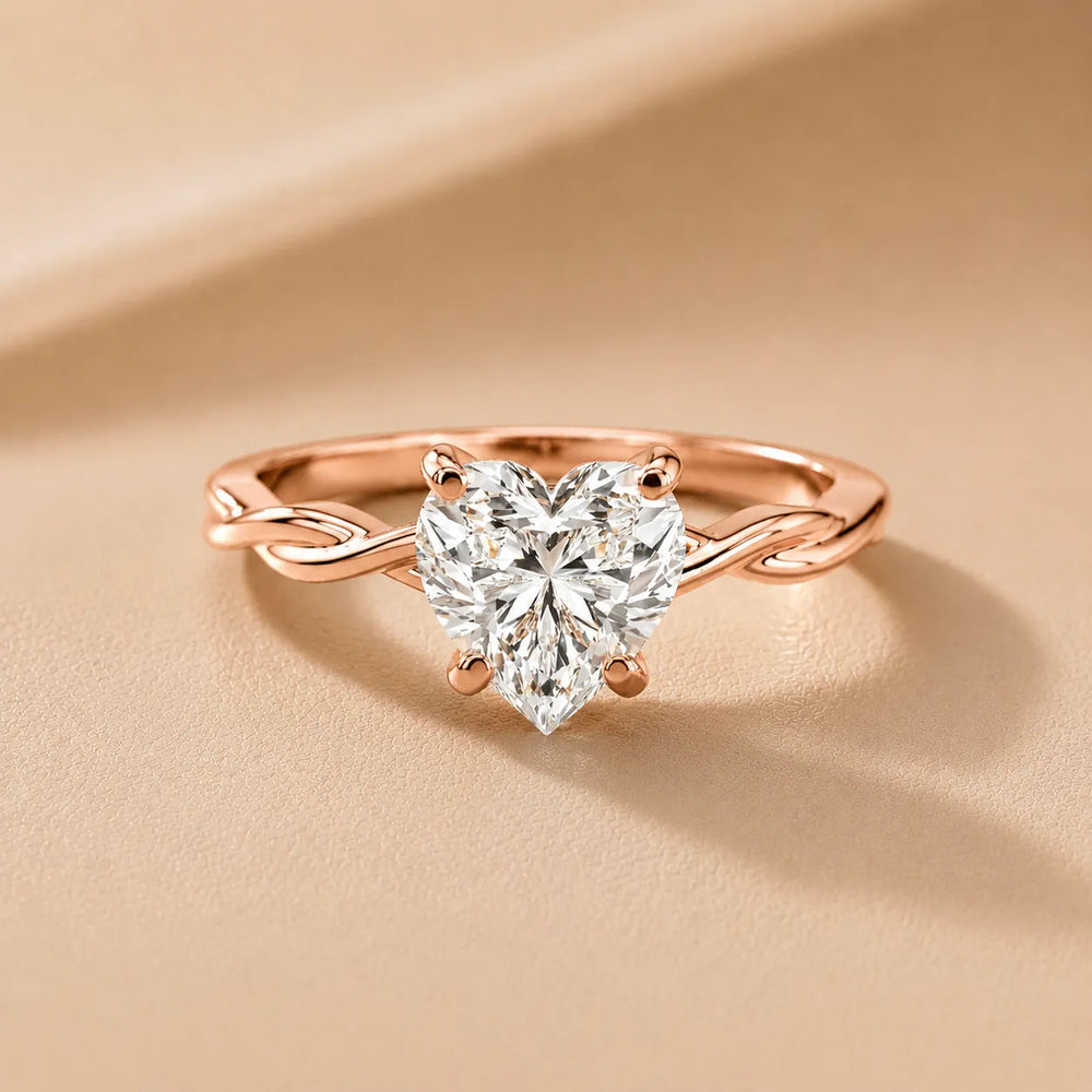 Iris Twist Asscher Diamond Engagement Ring