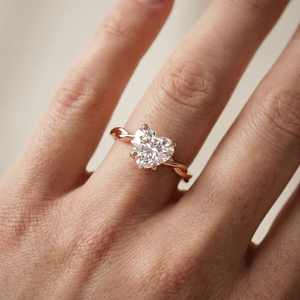 Iris Twist Asscher Diamond Engagement Ring