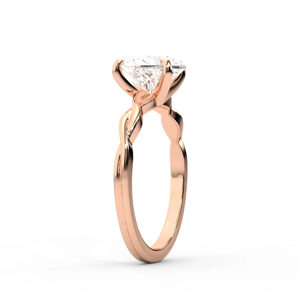 Iris Twist Asscher Diamond Engagement Ring