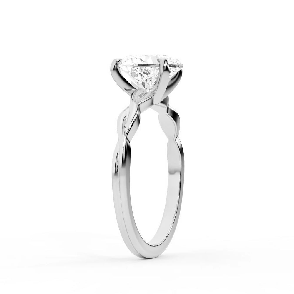 Iris Twist Asscher Diamond Engagement Ring