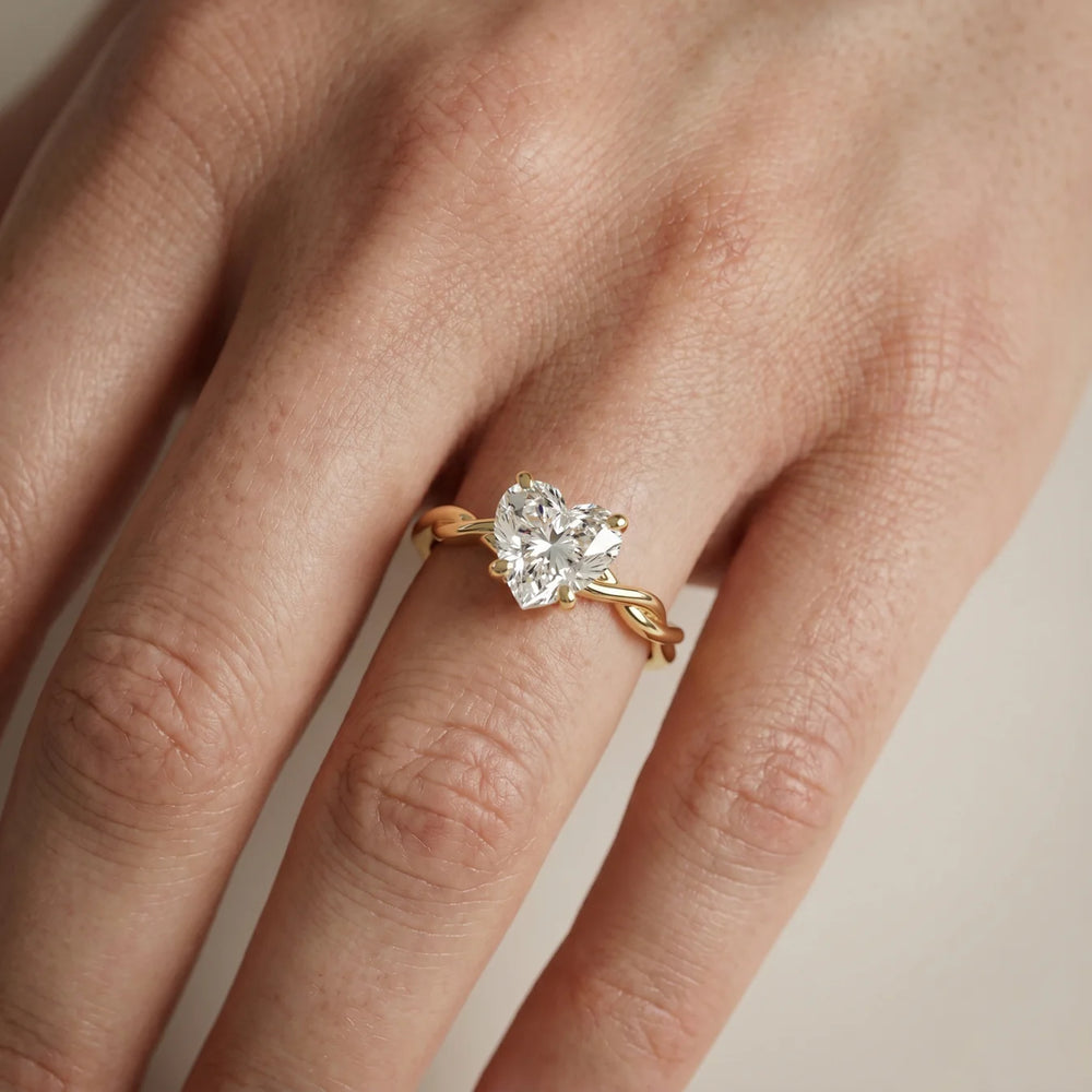 Iris Twist Asscher Diamond Engagement Ring