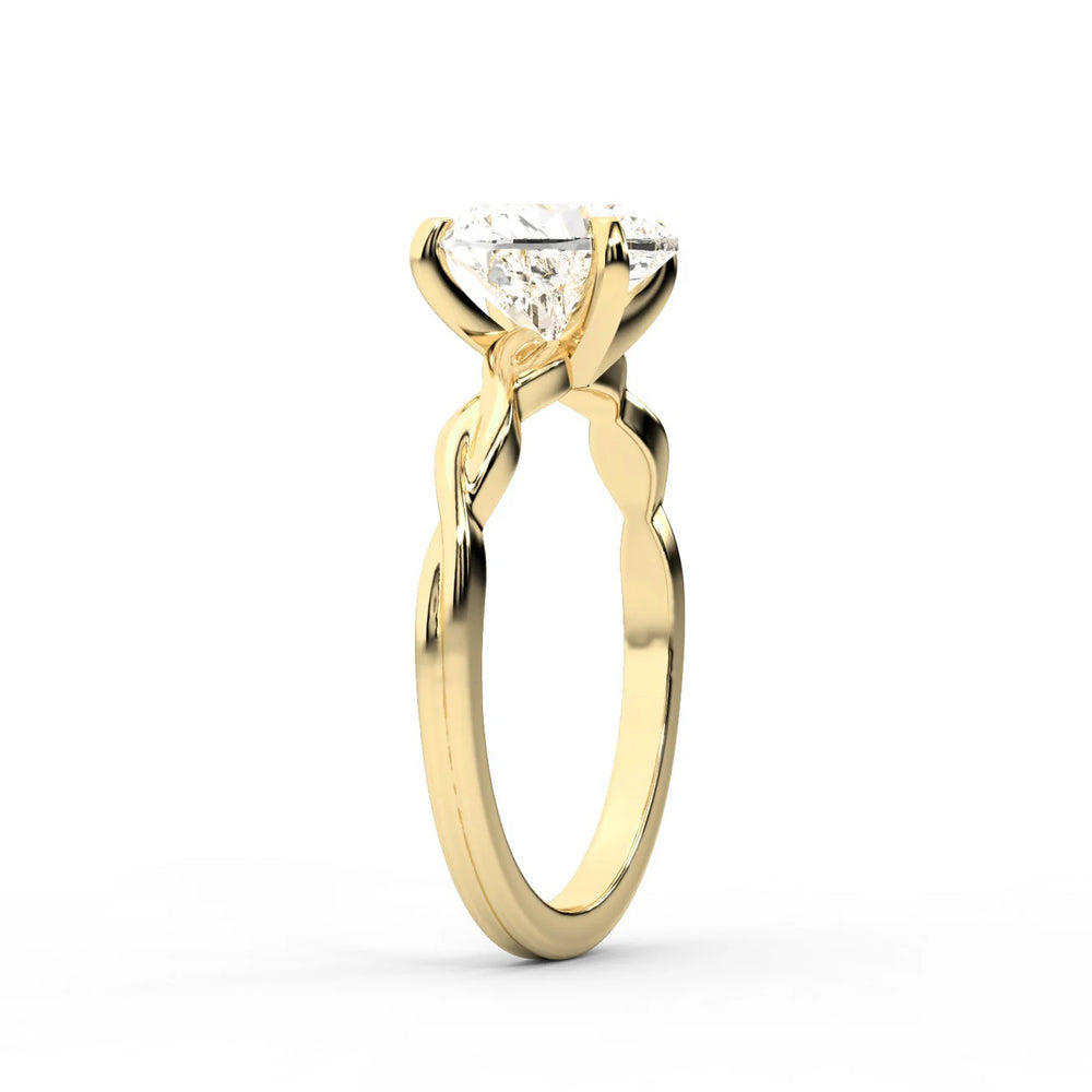 Iris Twist Asscher Diamond Engagement Ring