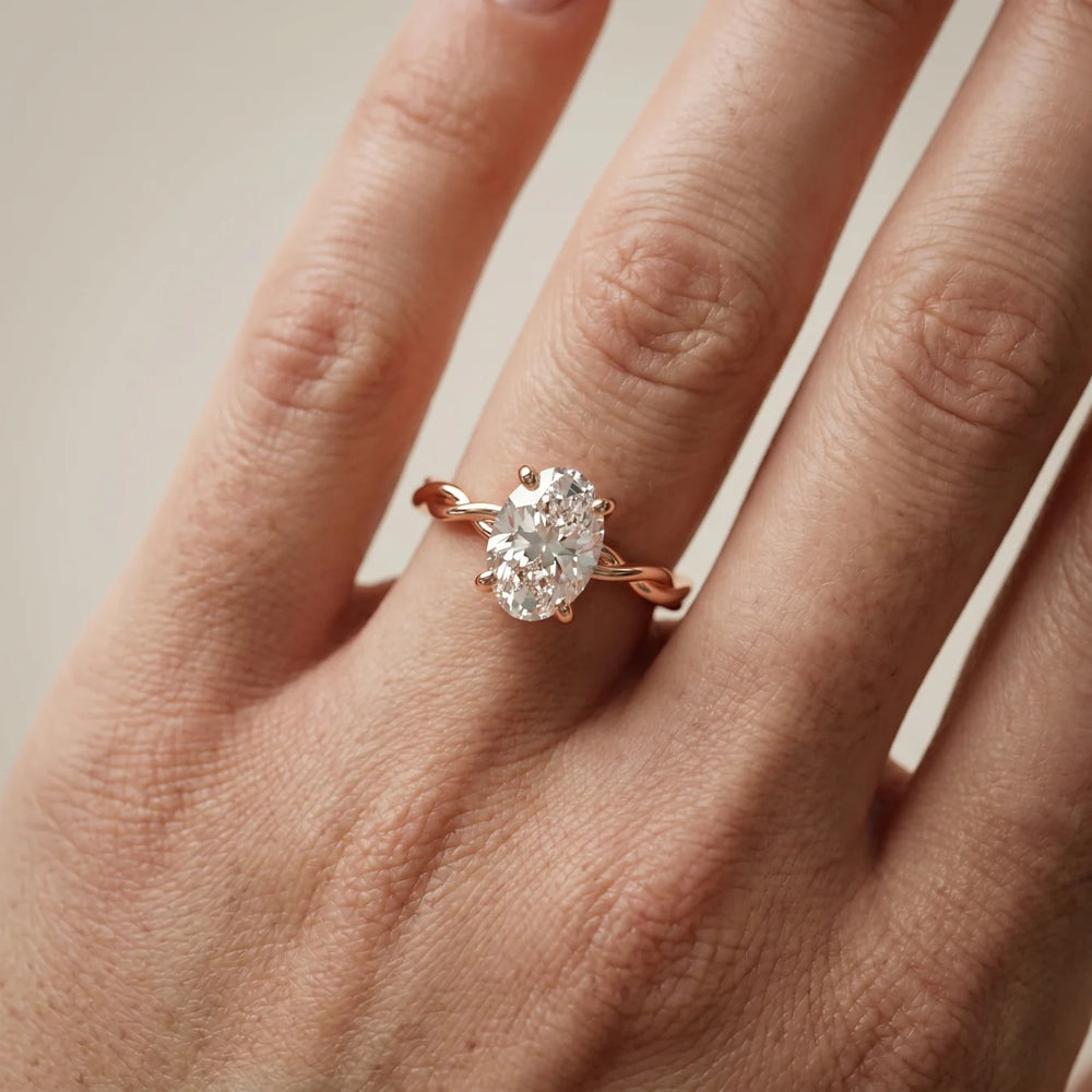 Iris Twist Asscher Diamond Engagement Ring