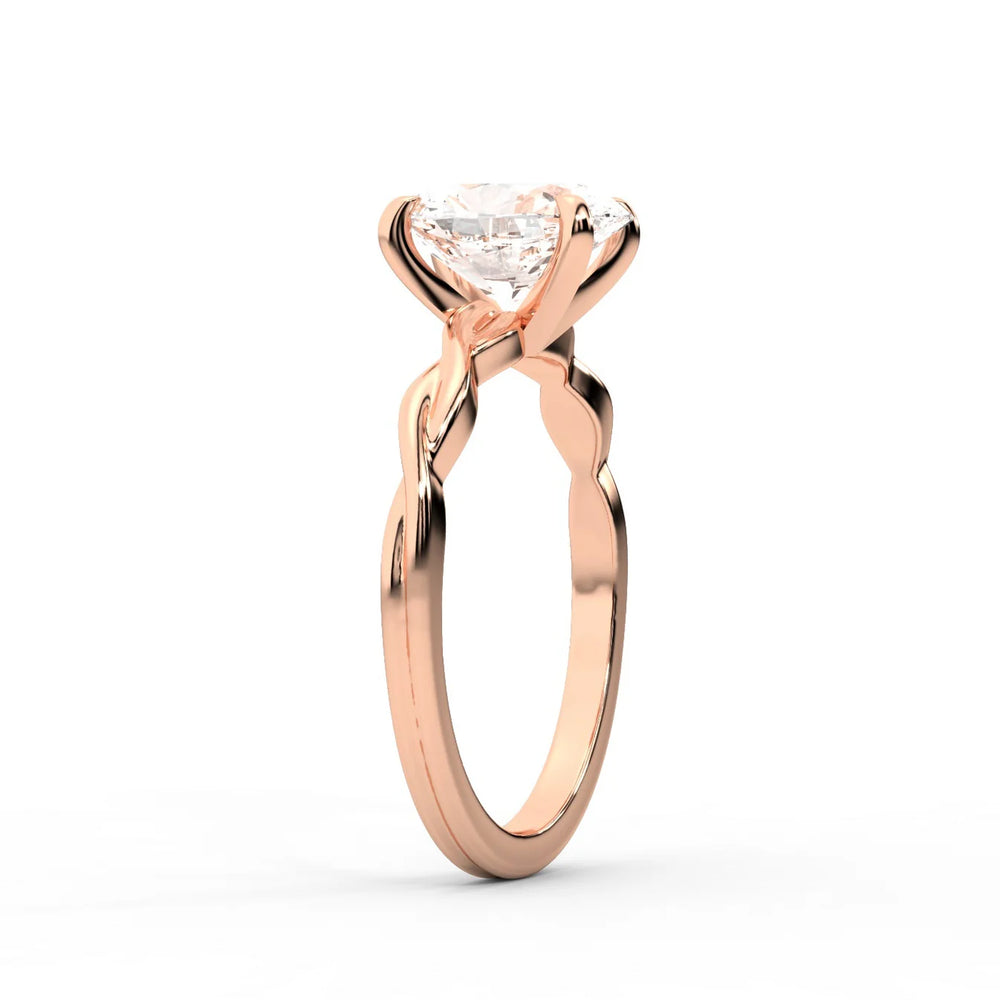 Iris Twist Asscher Diamond Engagement Ring