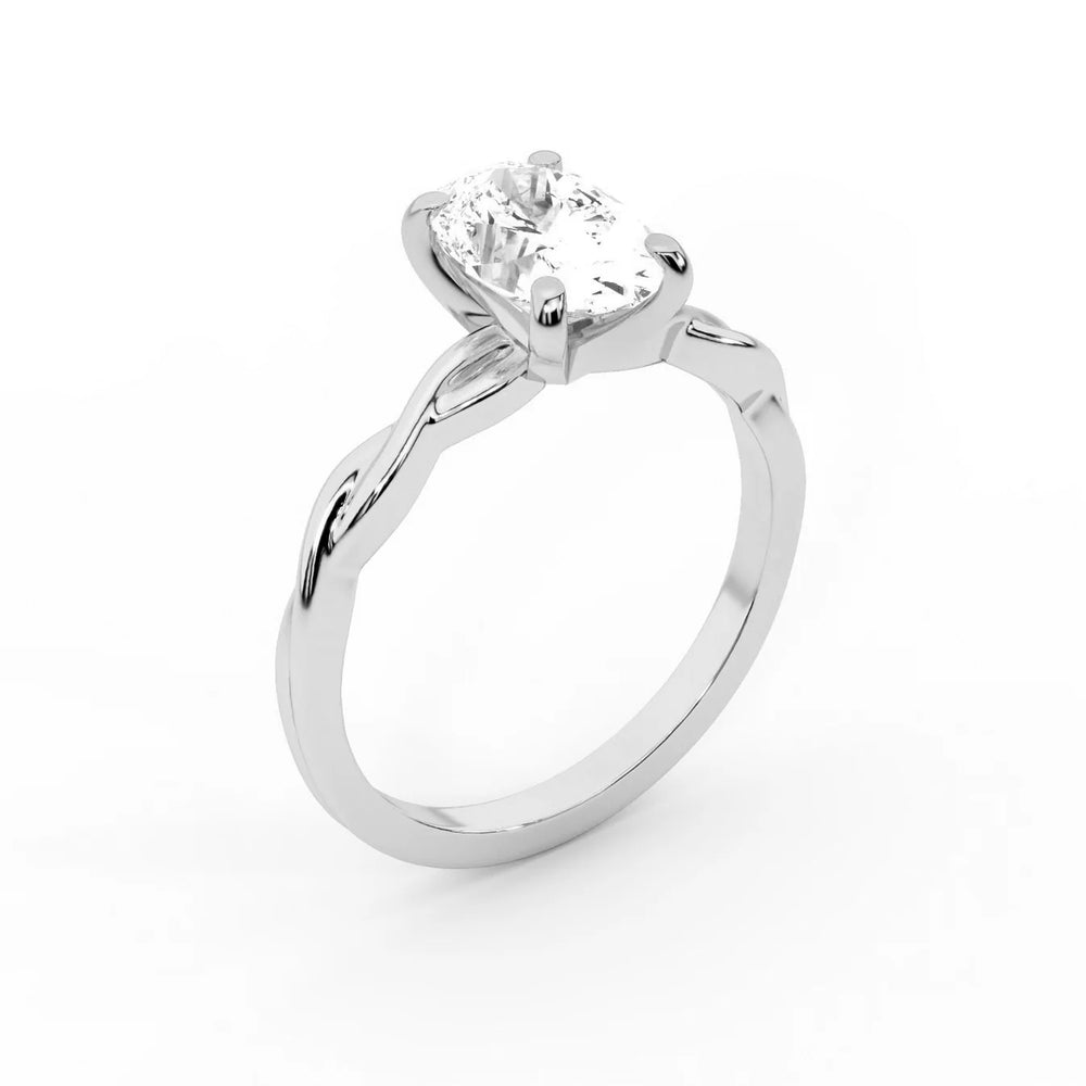 Iris Twist Asscher Diamond Engagement Ring
