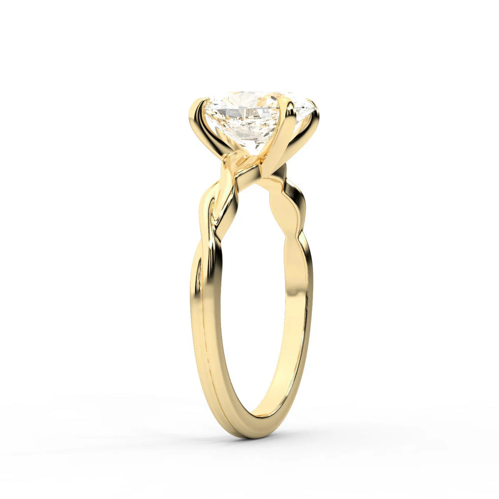 Iris Twist Asscher Diamond Engagement Ring