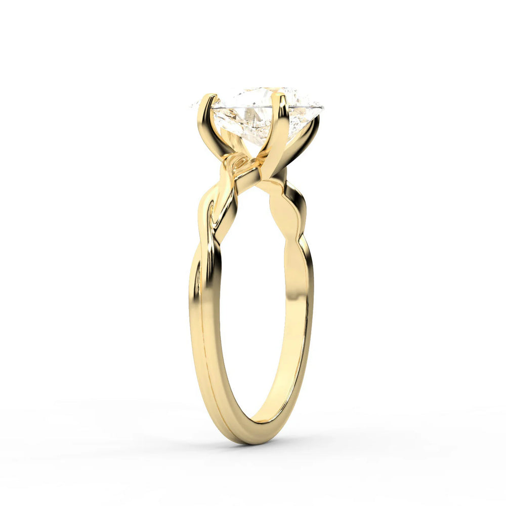 Iris Twist Asscher Diamond Engagement Ring