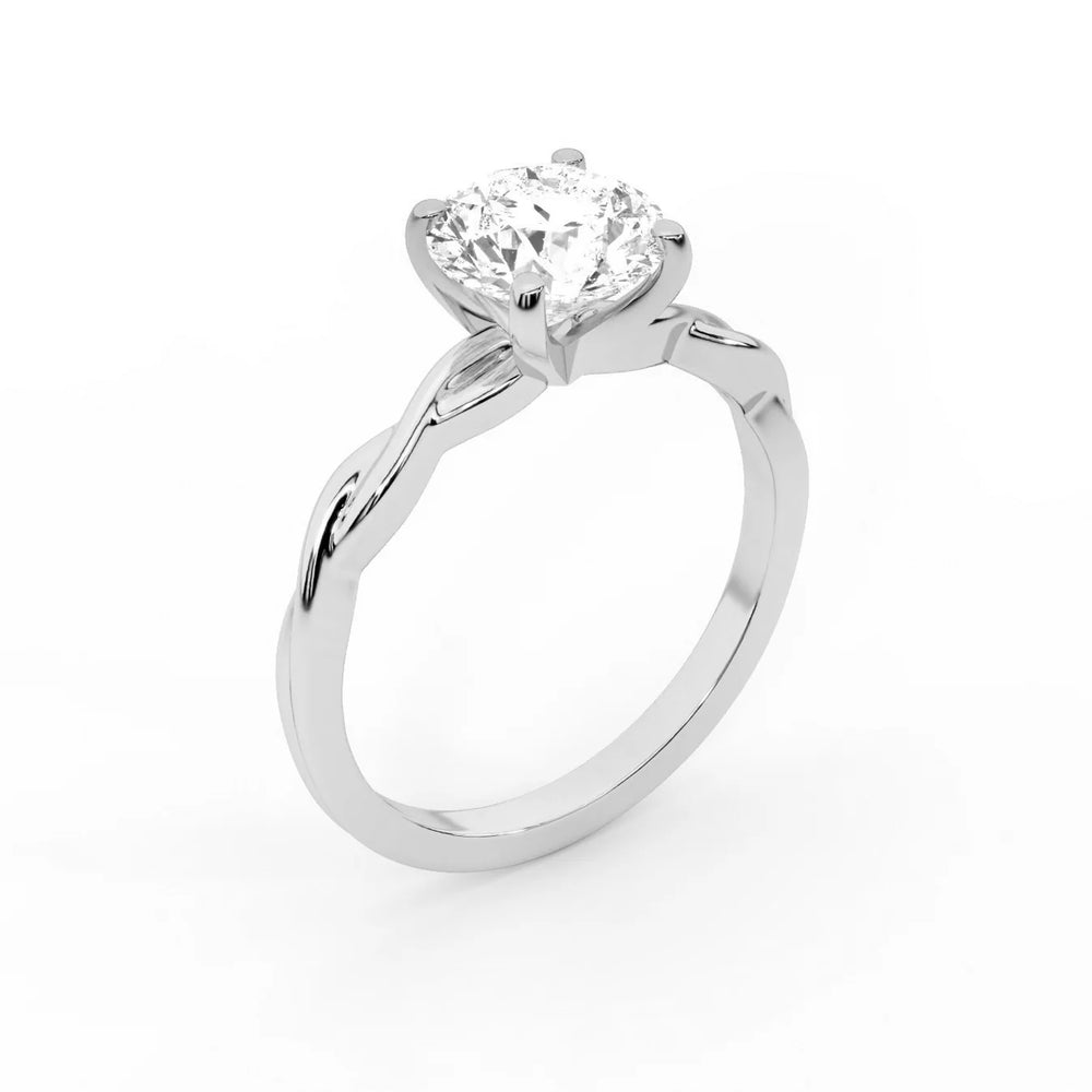 Iris Twist Asscher Diamond Engagement Ring