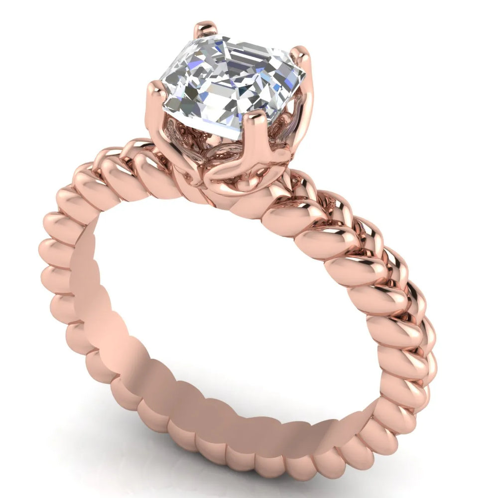 Vintage-Inspired Solitaire Ring with Twisted
