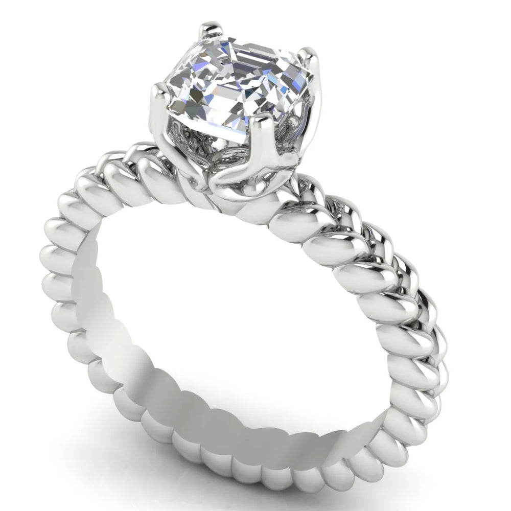 Vintage-Inspired Solitaire Ring with Twisted