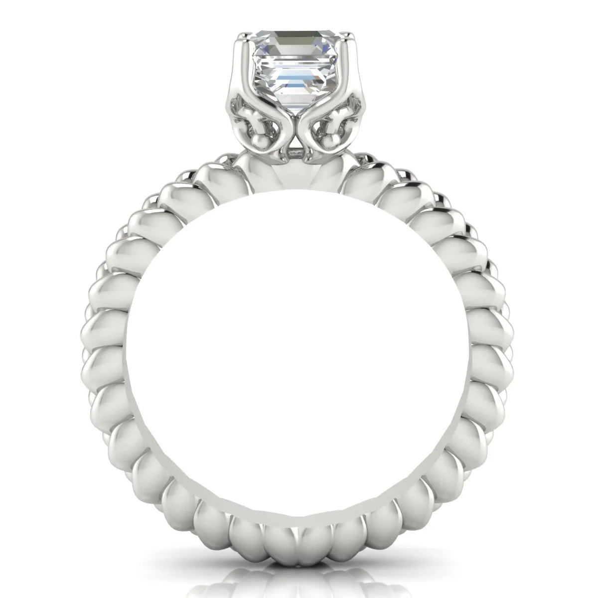 Vintage-Inspired Solitaire Ring with Twisted Band