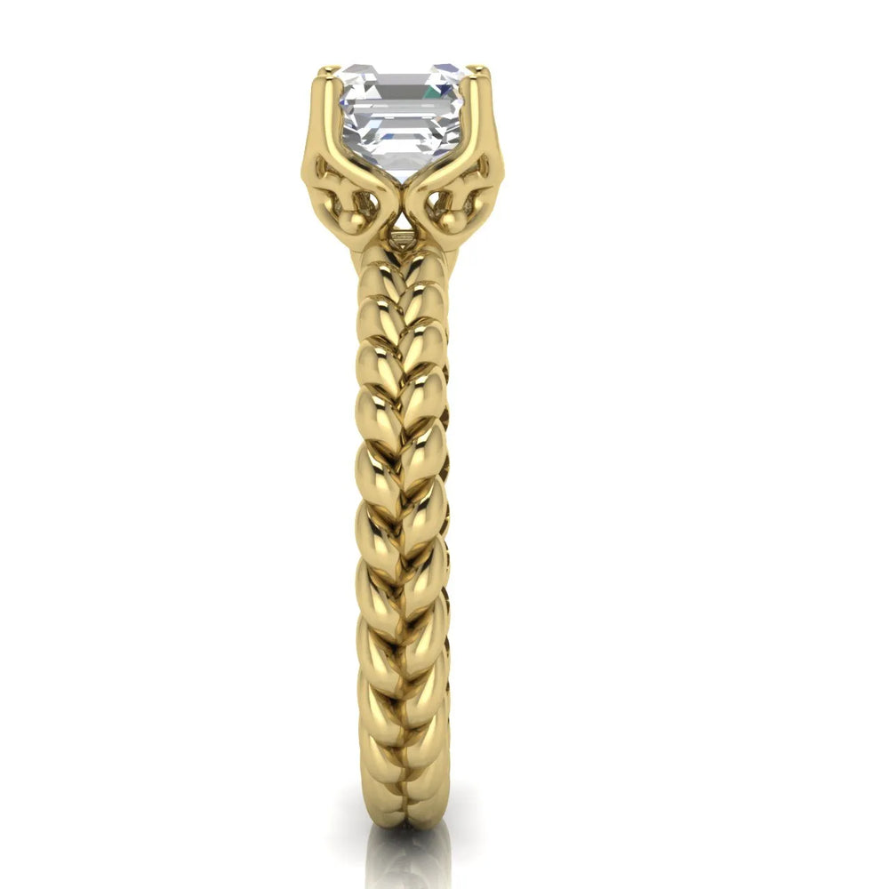 Vintage-Inspired Solitaire Ring with Twisted