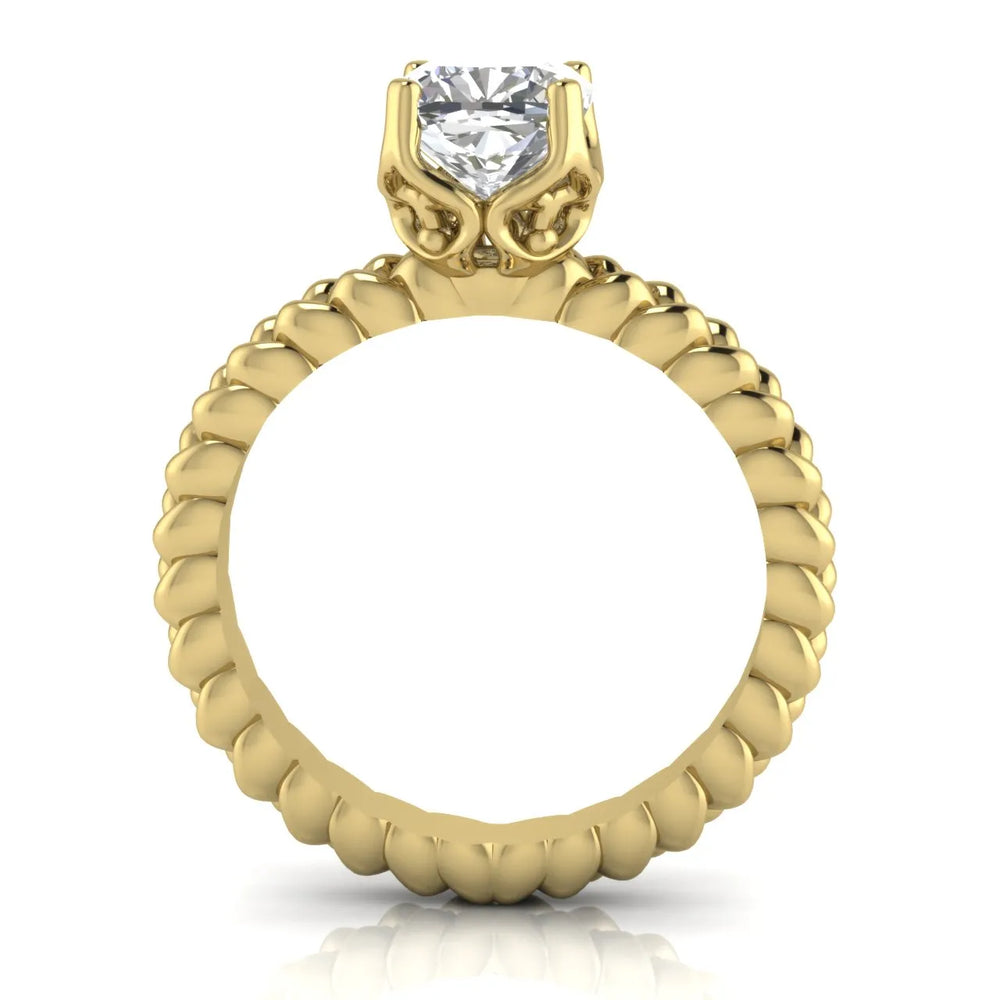 Vintage-Inspired Solitaire Ring with Twisted