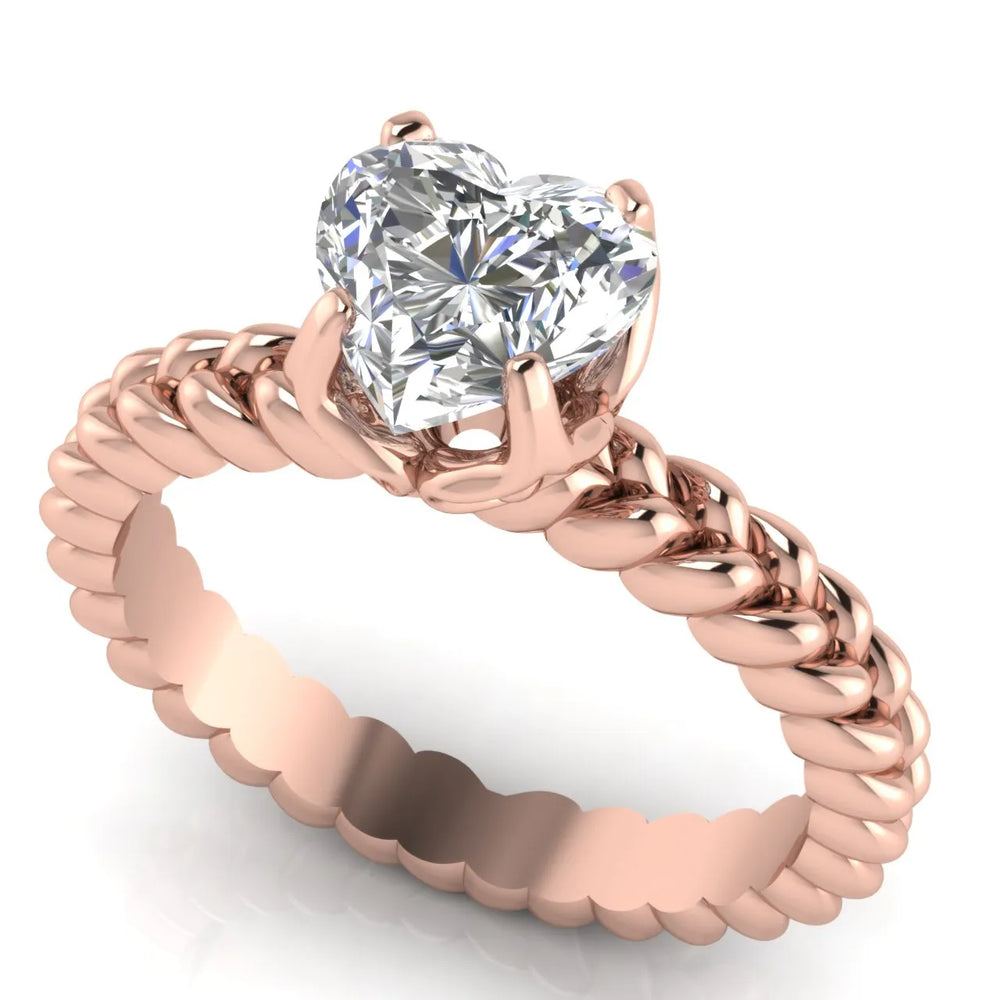 Vintage-Inspired Solitaire Ring with Twisted