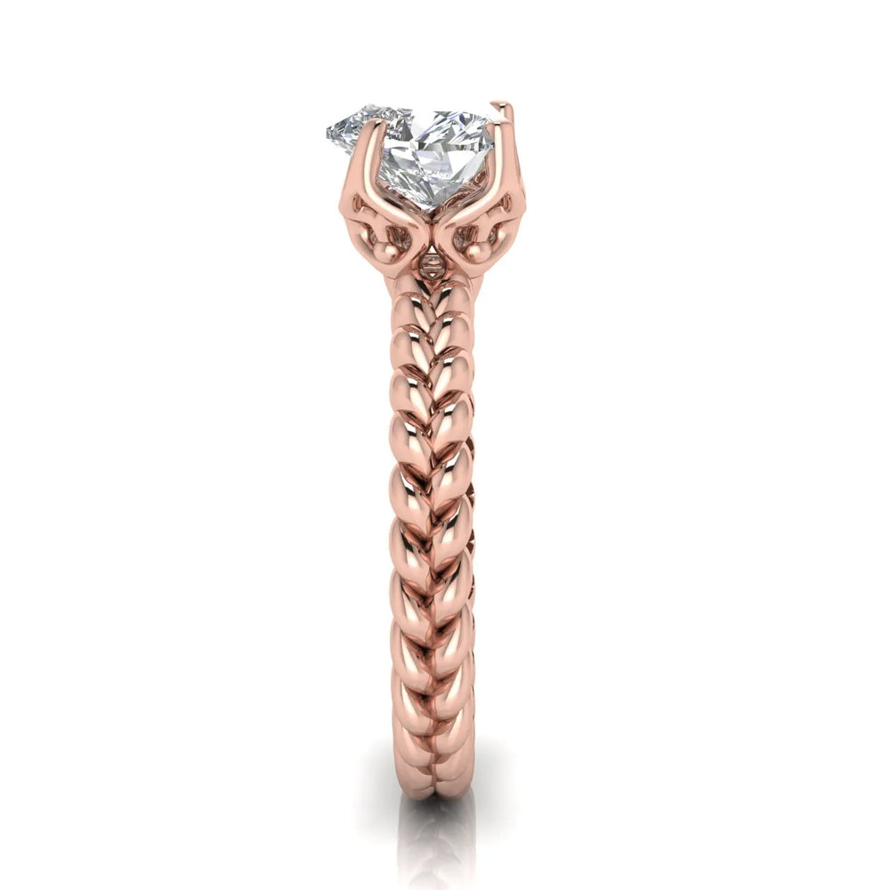 Vintage-Inspired Solitaire Ring with Twisted