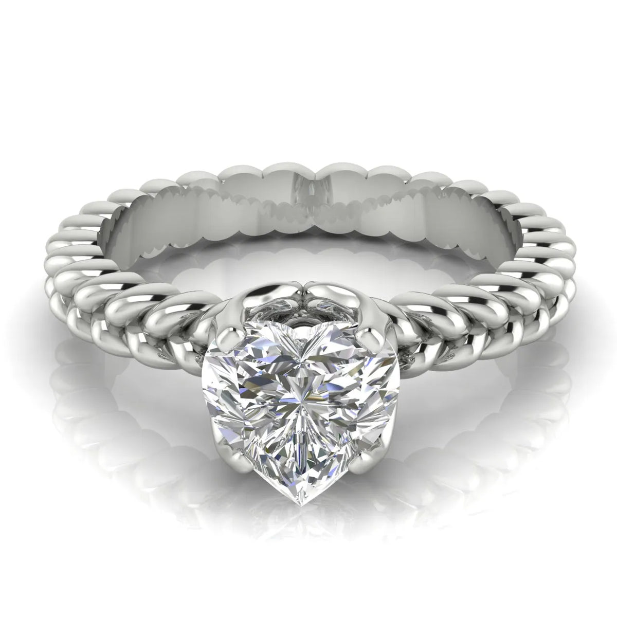 Vintage-Inspired Solitaire Ring with Twisted Band
