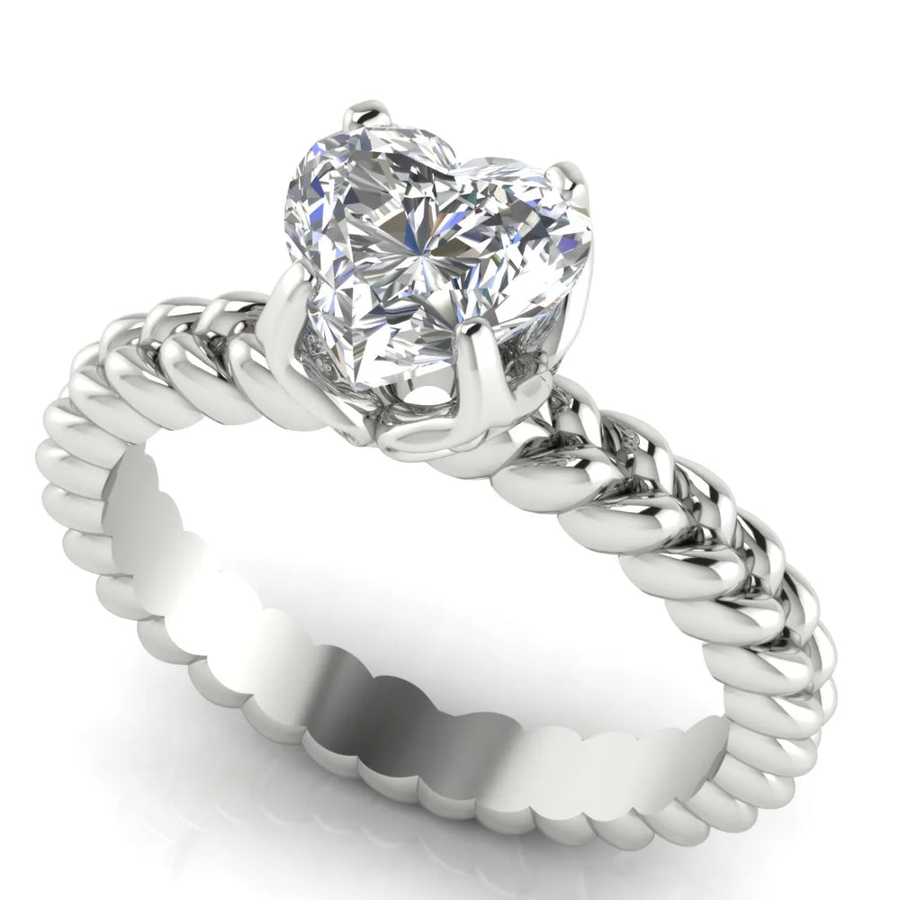 Vintage-Inspired Solitaire Ring with Twisted