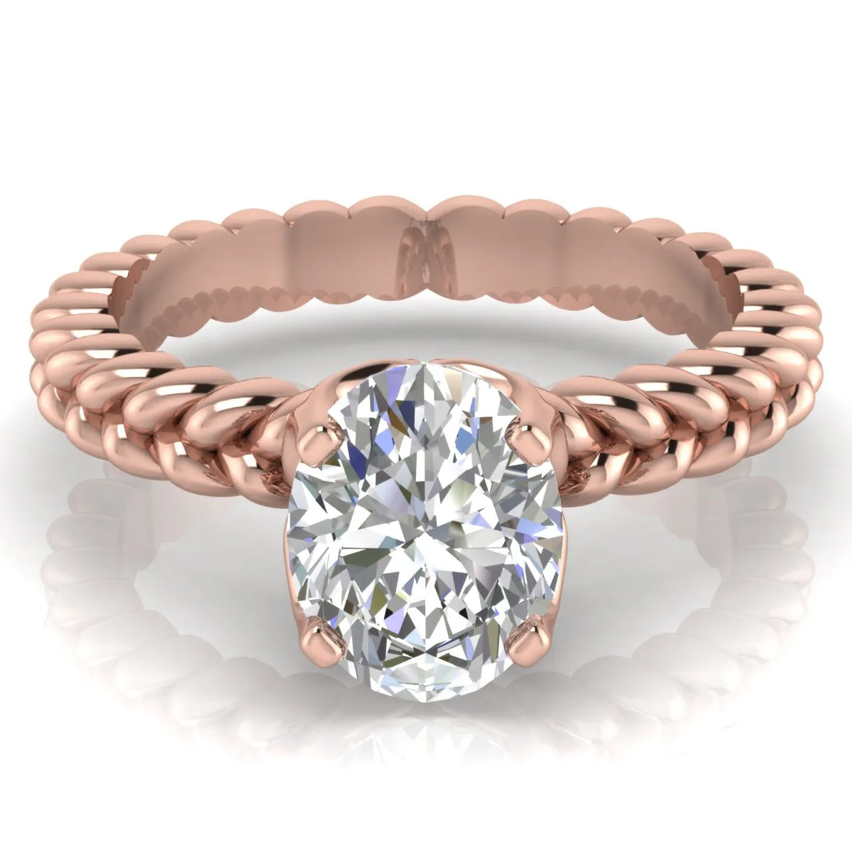 Vintage-Inspired Solitaire Ring with Twisted Band
