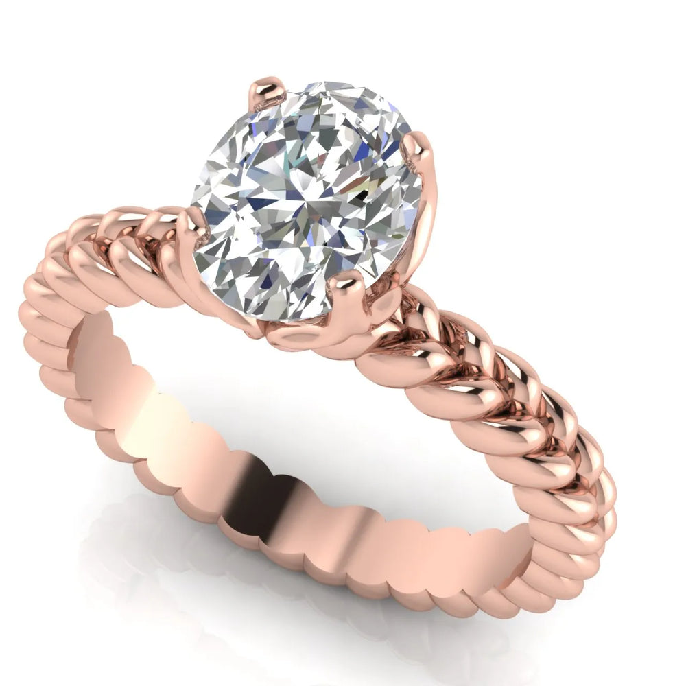 Vintage-Inspired Solitaire Ring with Twisted