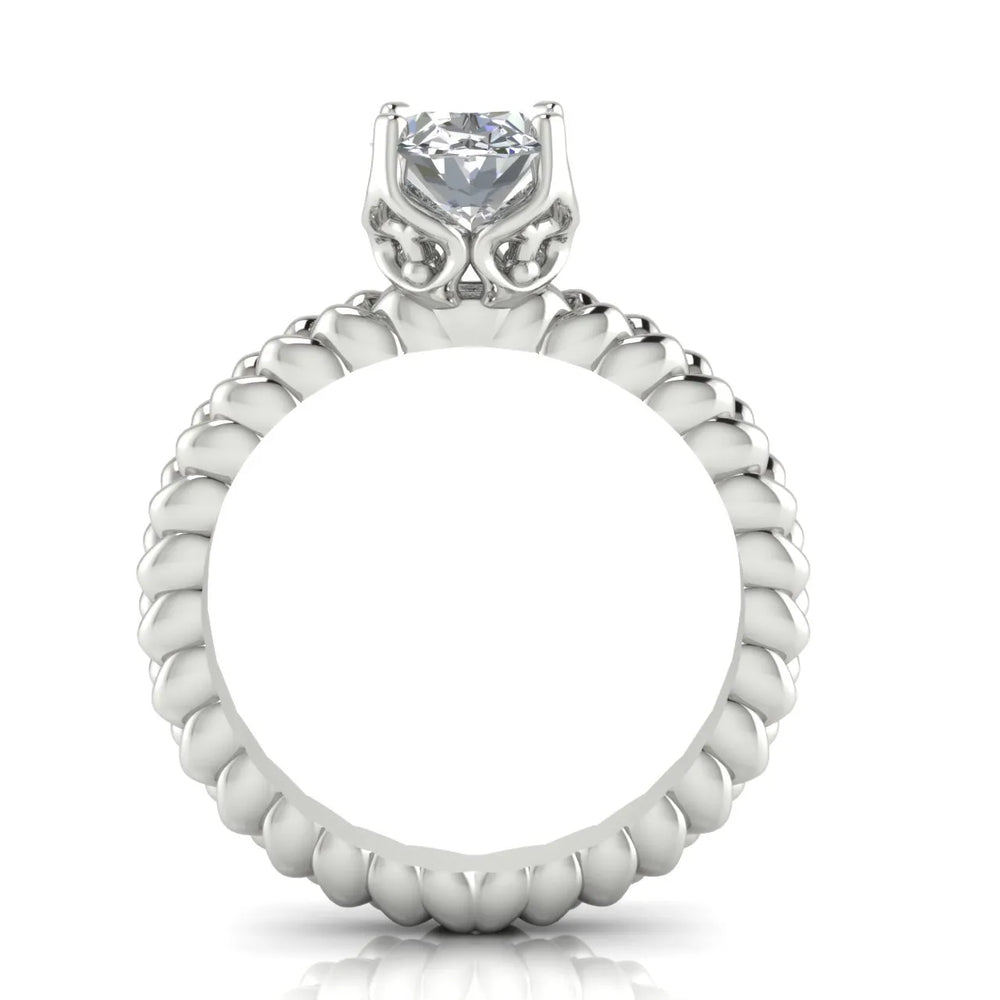 Vintage-Inspired Solitaire Ring with Twisted