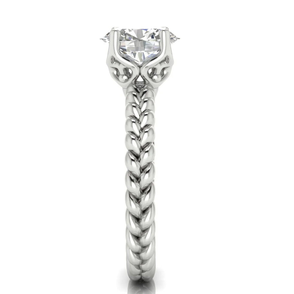 Vintage-Inspired Solitaire Ring with Twisted