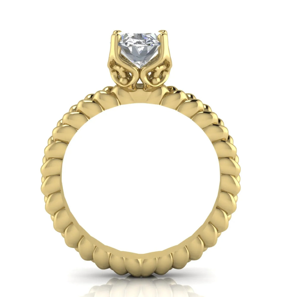 Vintage-Inspired Solitaire Ring with Twisted