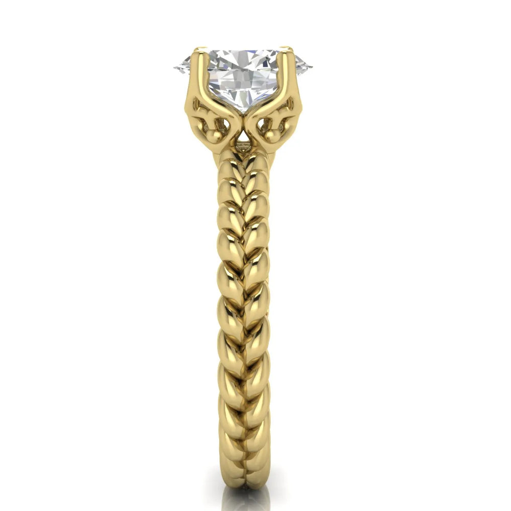 Vintage-Inspired Solitaire Ring with Twisted