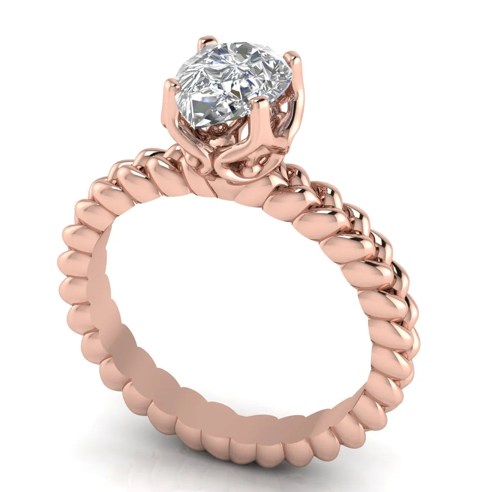 Vintage-Inspired Solitaire Ring with Twisted