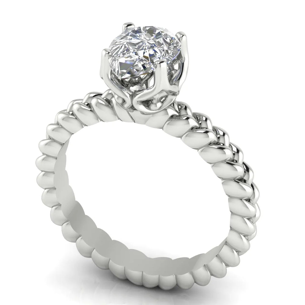 Vintage-Inspired Solitaire Ring with Twisted