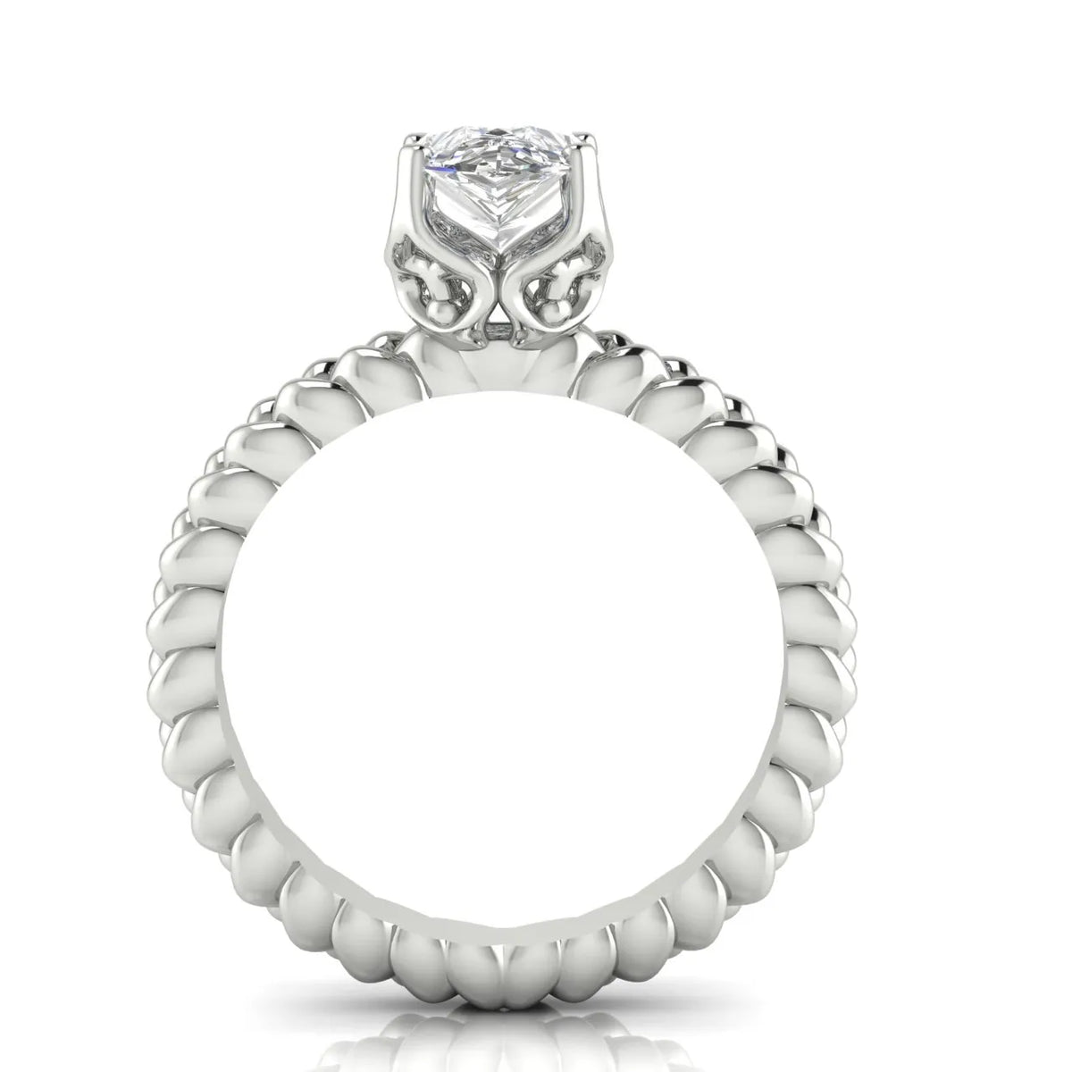 Vintage-Inspired Solitaire Ring with Twisted Band