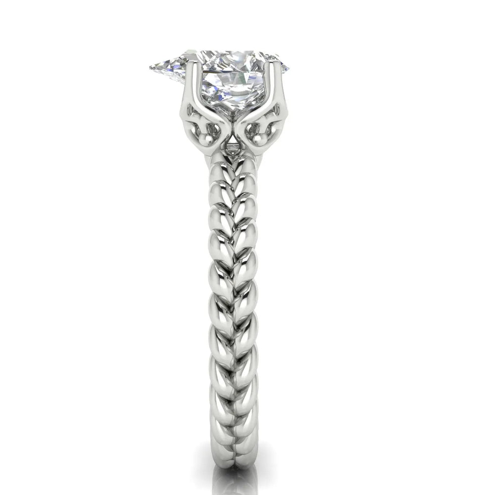 Vintage-Inspired Solitaire Ring with Twisted