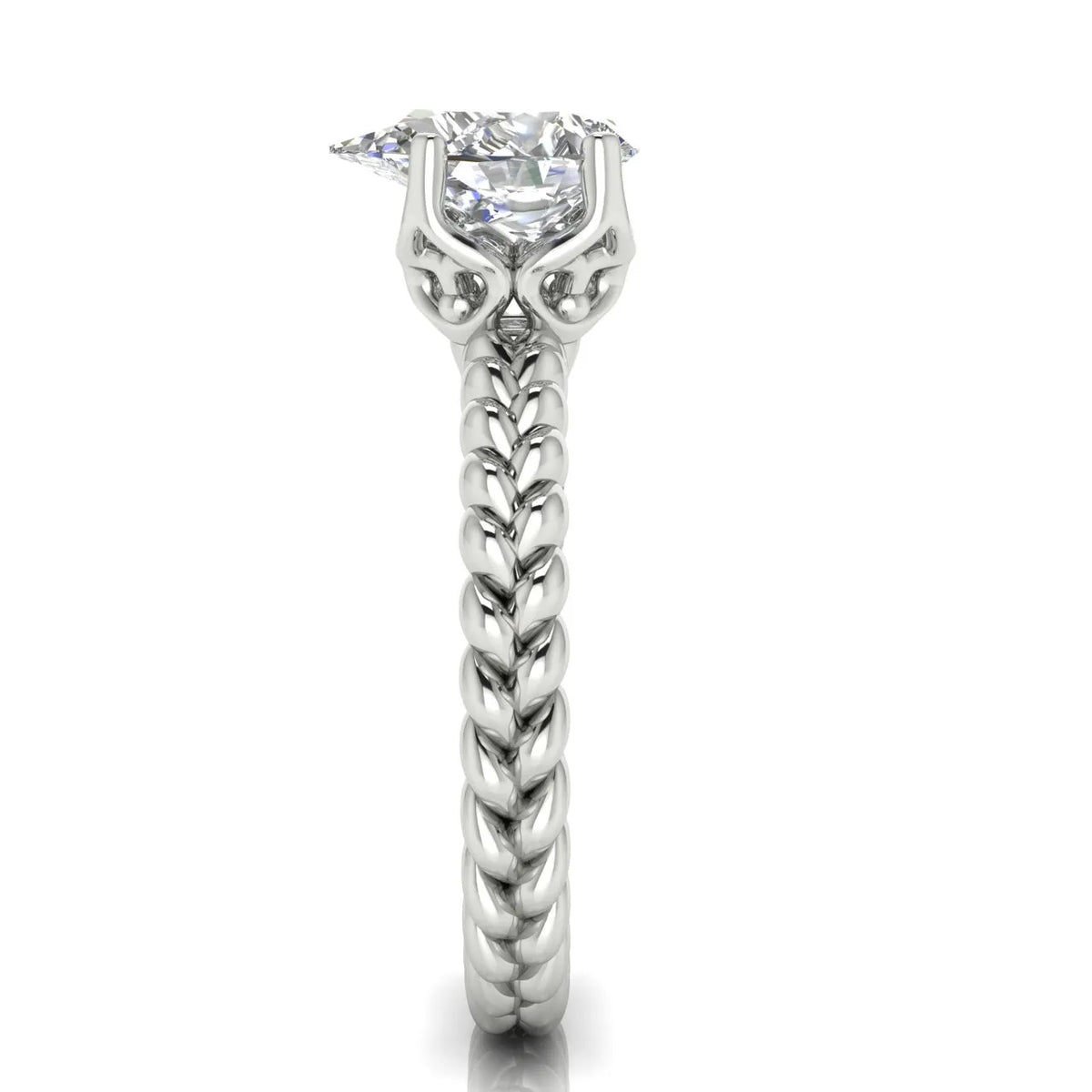 Vintage-Inspired Solitaire Ring with Twisted Band
