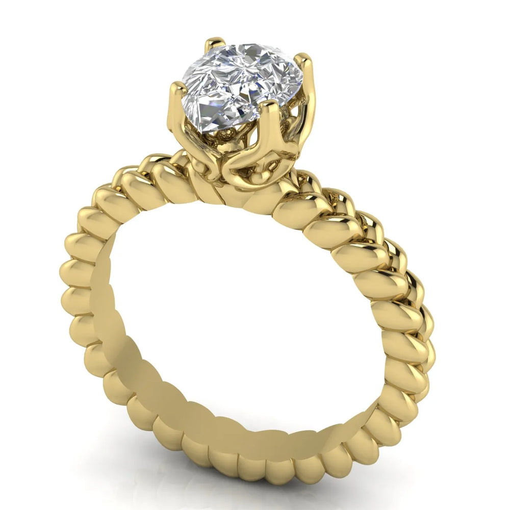 Vintage-Inspired Solitaire Ring with Twisted
