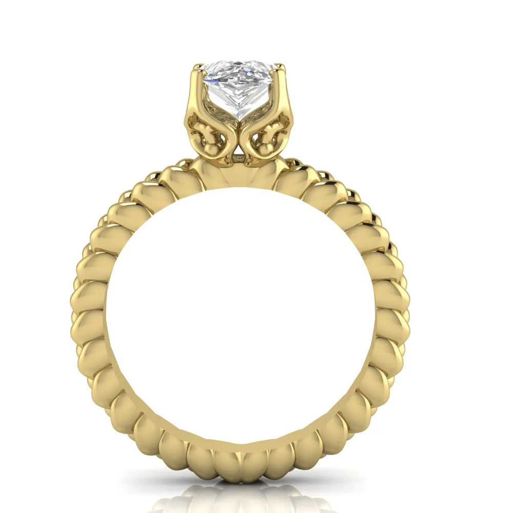 Vintage-Inspired Solitaire Ring with Twisted
